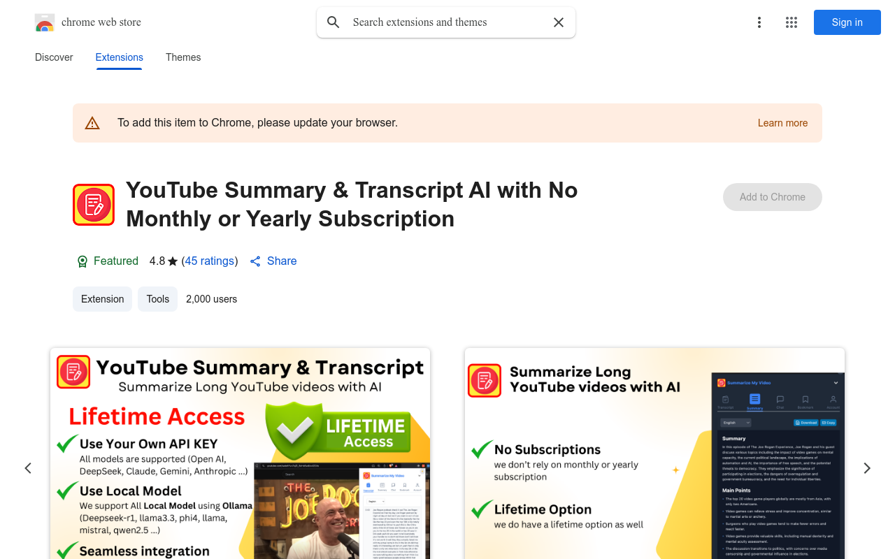 AI Youtube Summary