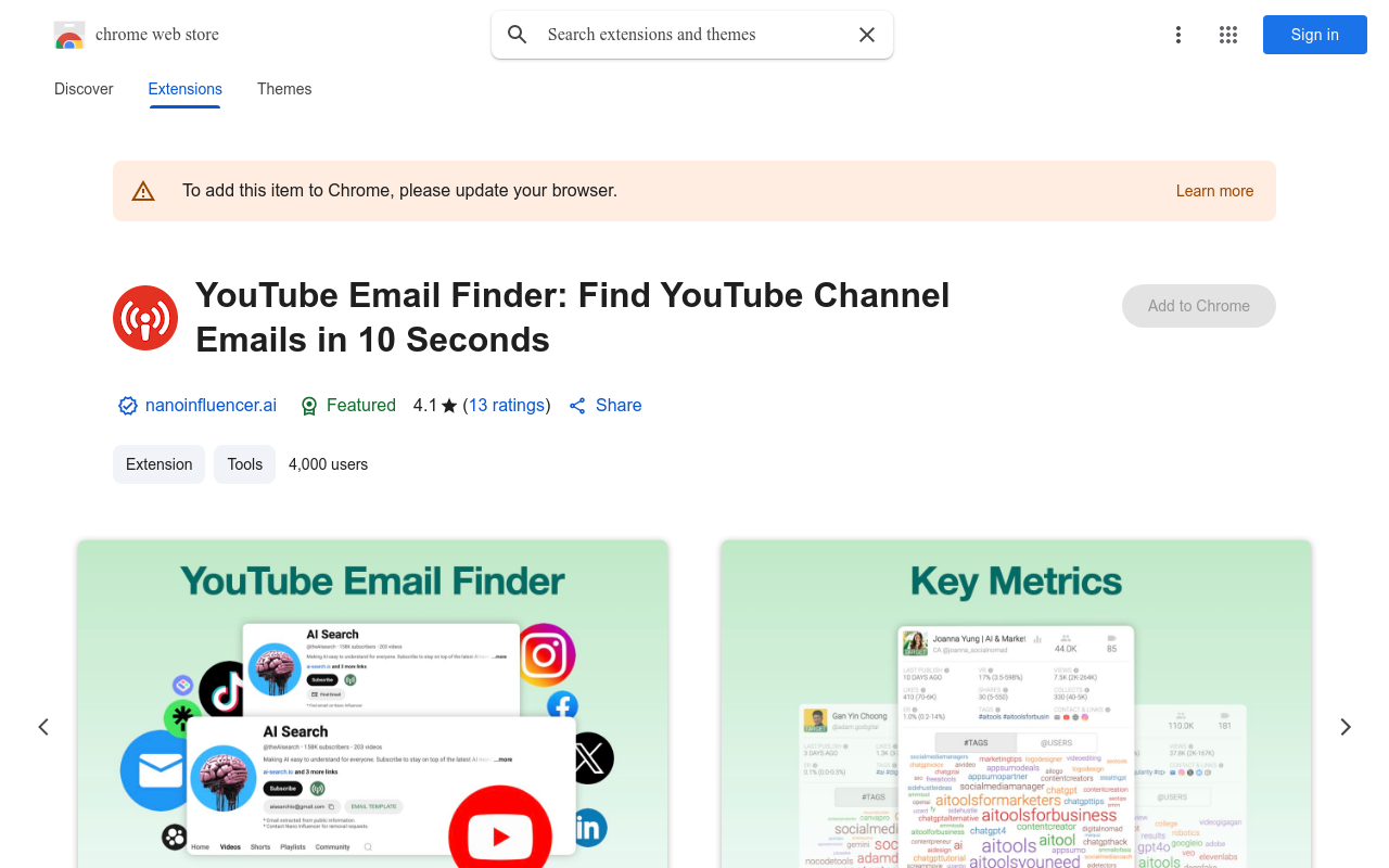 YouTube Email Finder