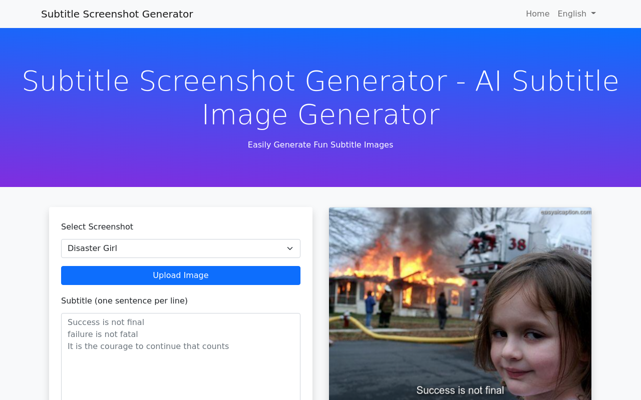 AI Subtitle Image Generator