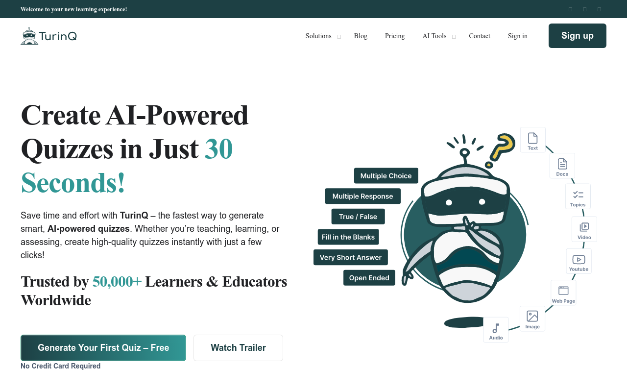 Turinq.com AI Question and Exam Generator