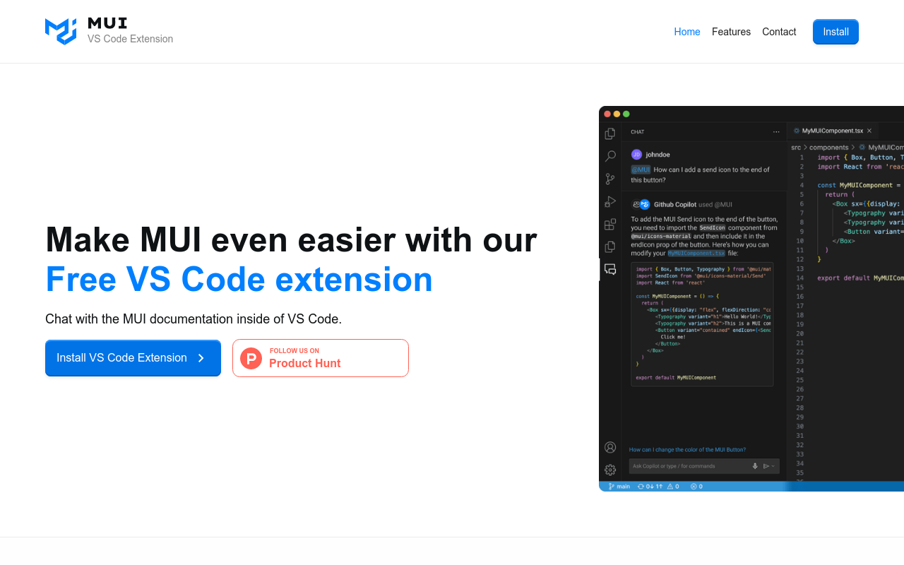 MUI for VS Code