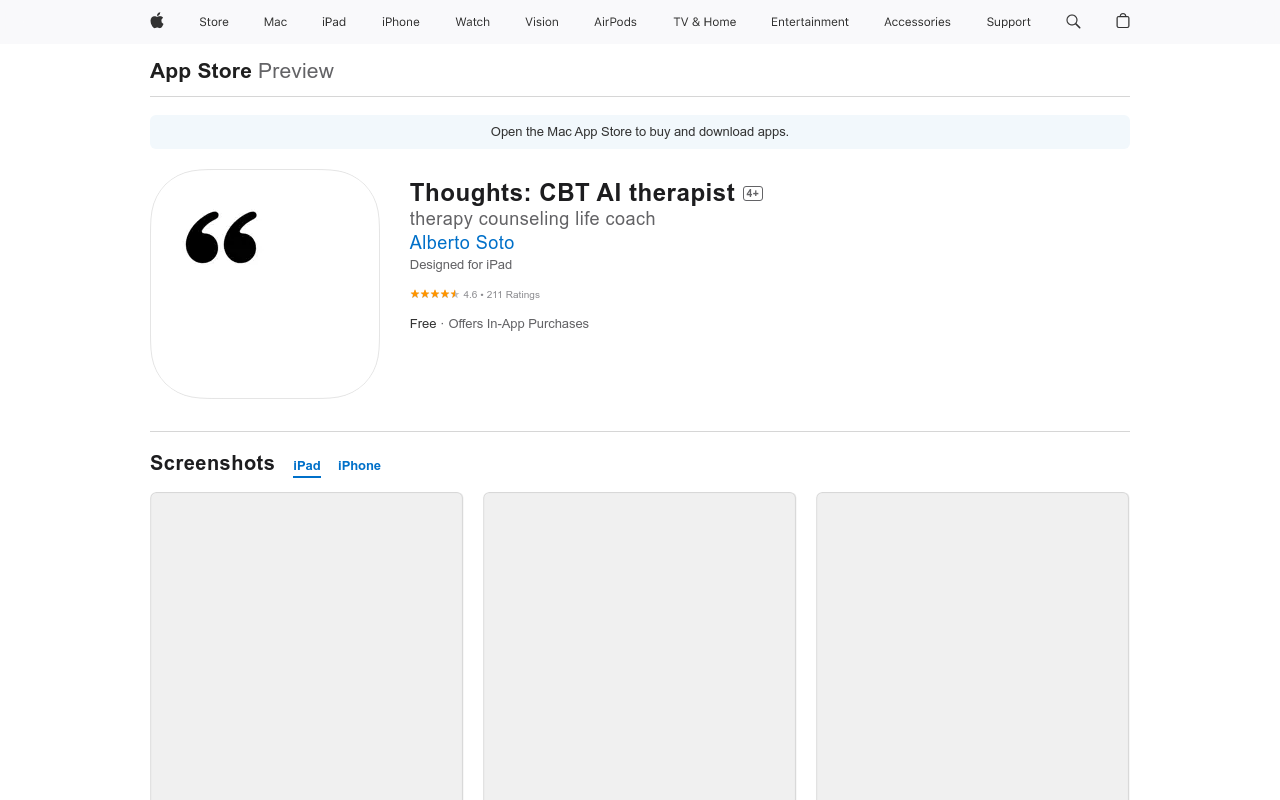 Thoughts - CBT AI therapy
