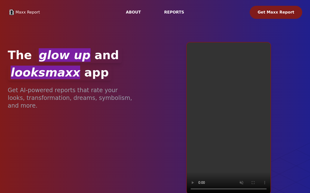 LooksMaxx AI - AI powered apps to help you glow up and looksmaxx online