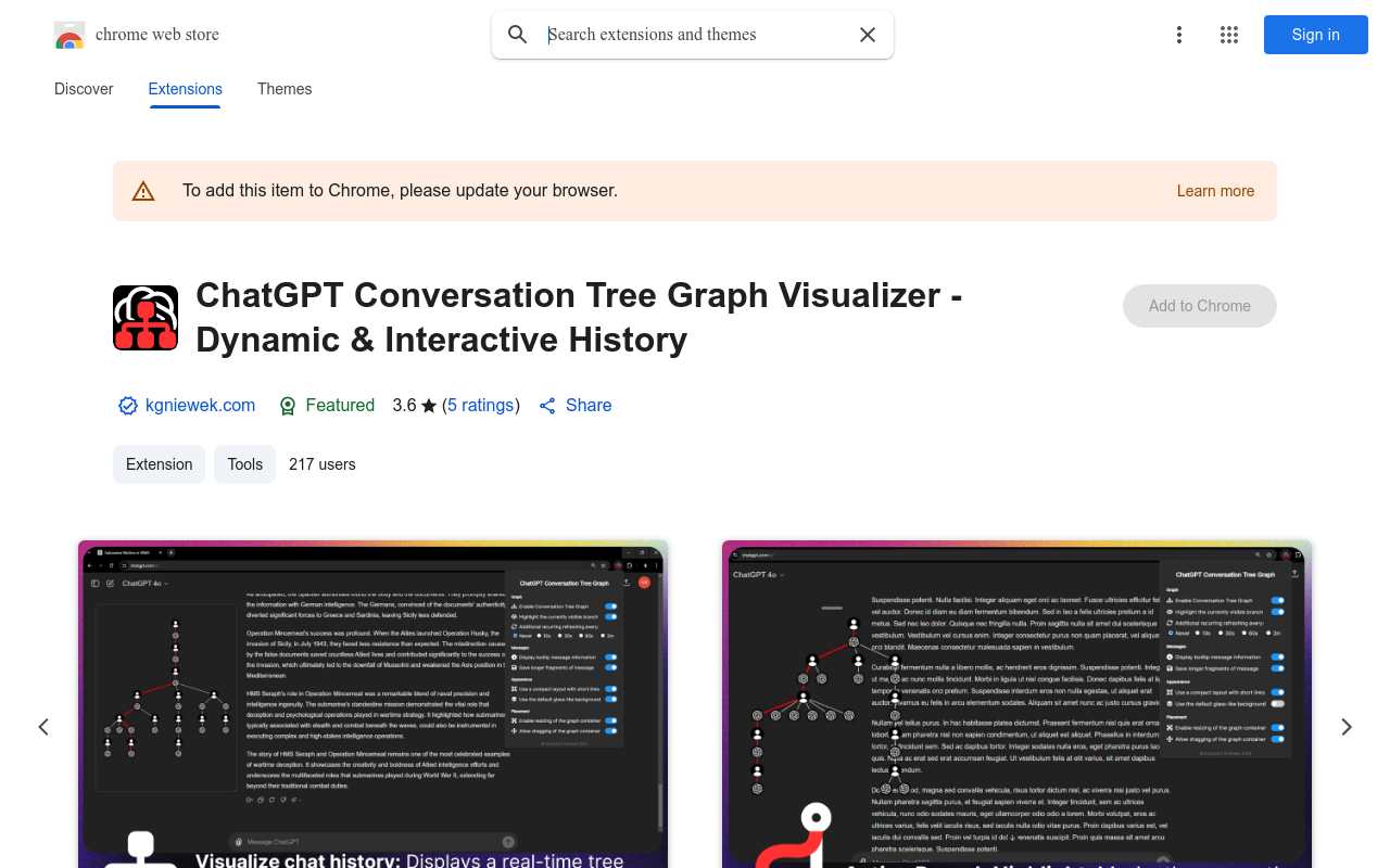 ChatGPT Conversation Tree Graph Visualizer - Dynamic & Interactive History