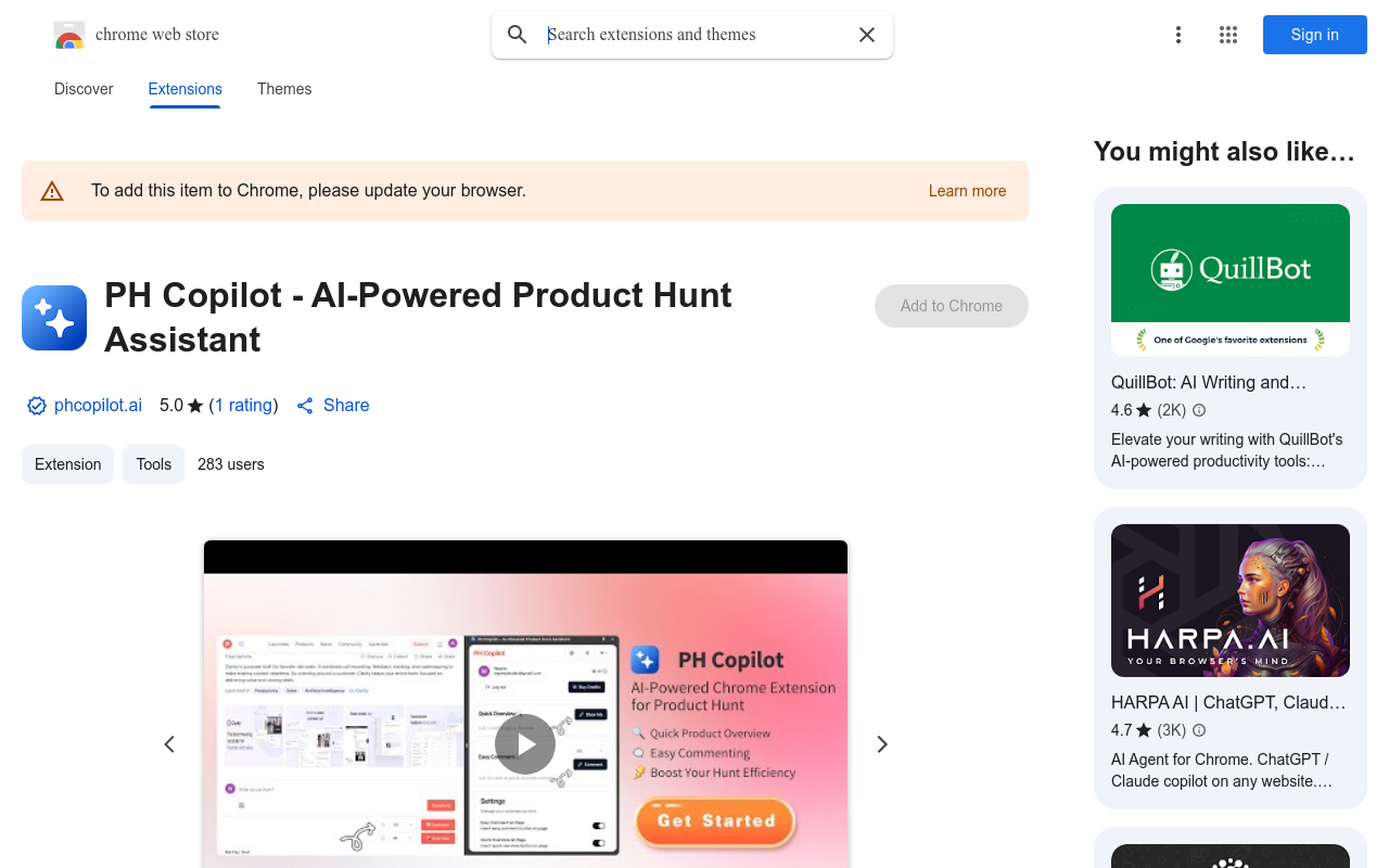 PH Copilot - AI-Powered Product Hunt Assistant