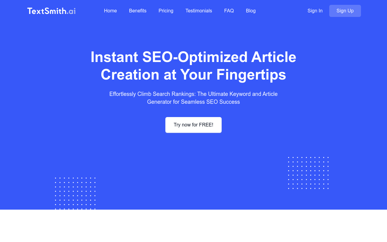 TextSmith.ai | SEO Articles Sidekick