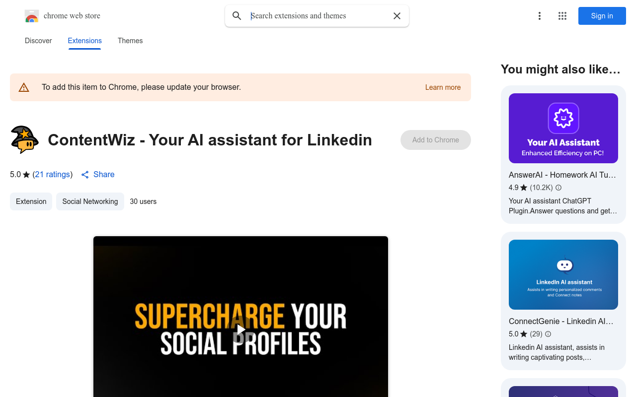 ContentWiz - Your AI assistant for Linkedin