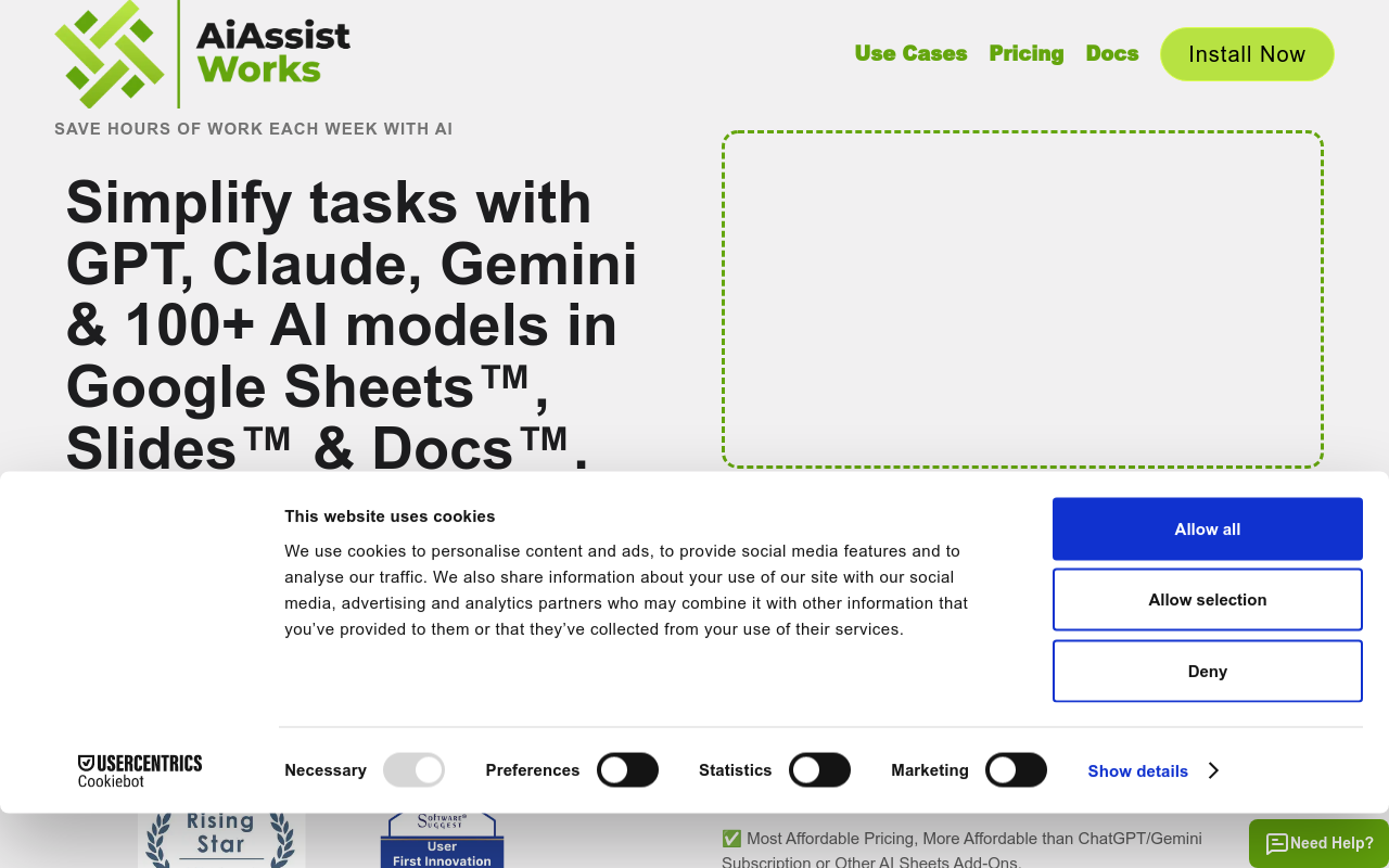 AiAssistWorks - AI for Sheets