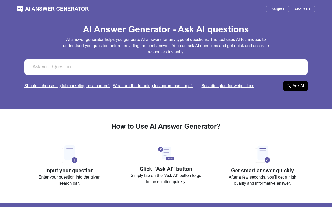 Ask AI questions