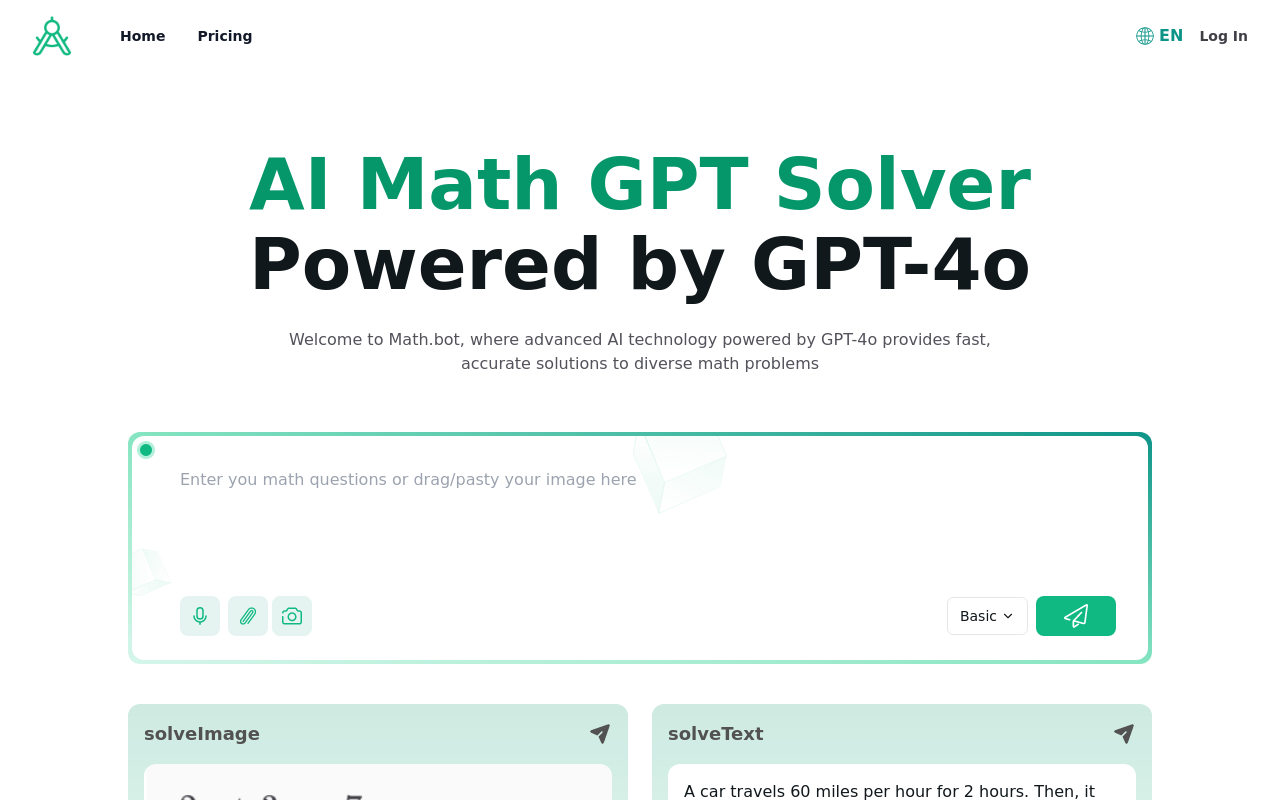 Math.bot: AI Math Solver by GPT-4o
