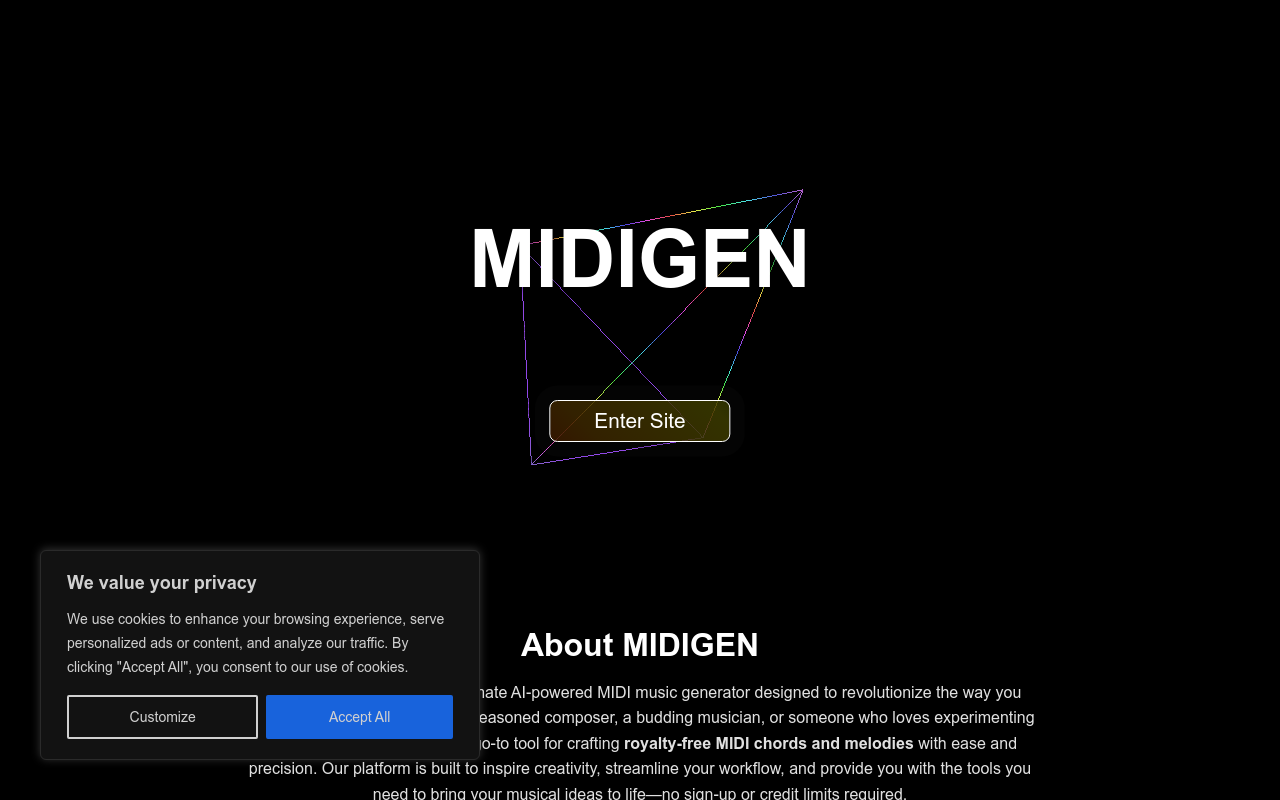 MIDIGEN: Melody Generator