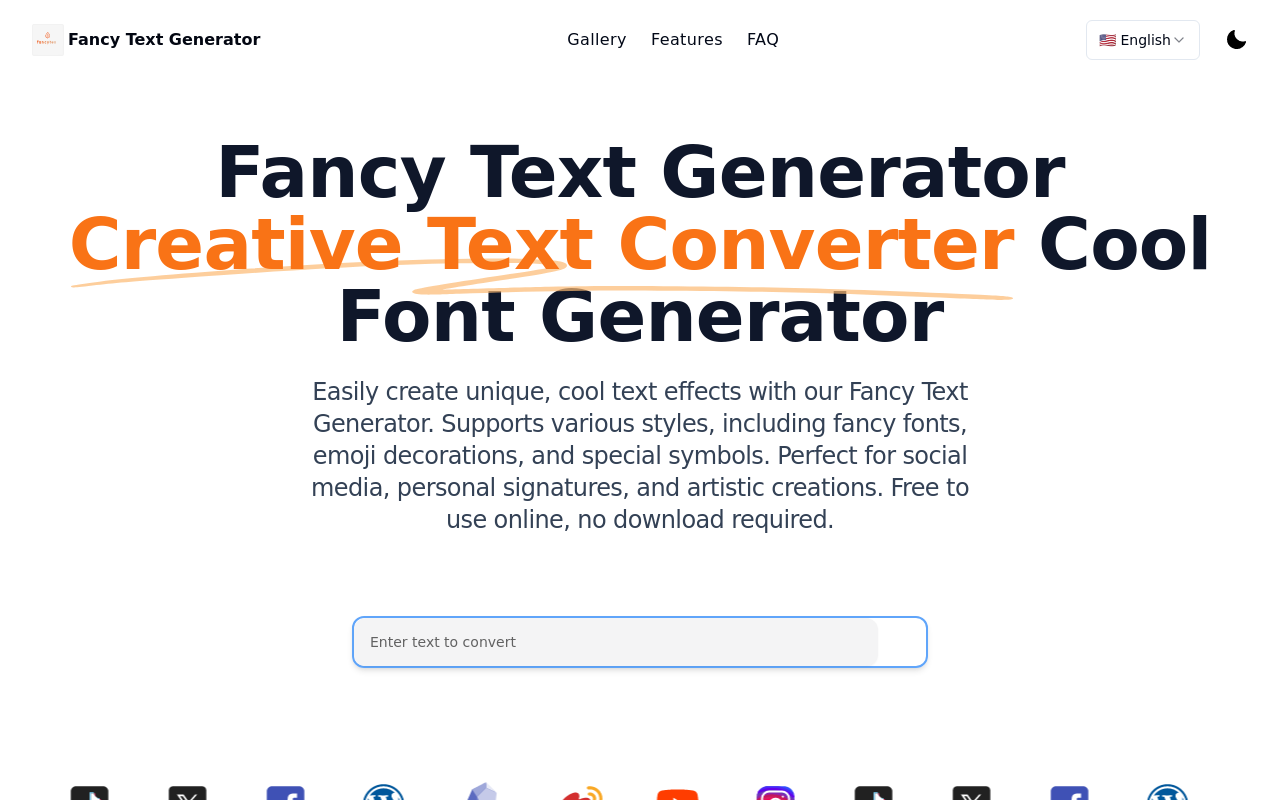 Fancy Text Generator | 创意文字转换器 | 酷炫字体生成器
