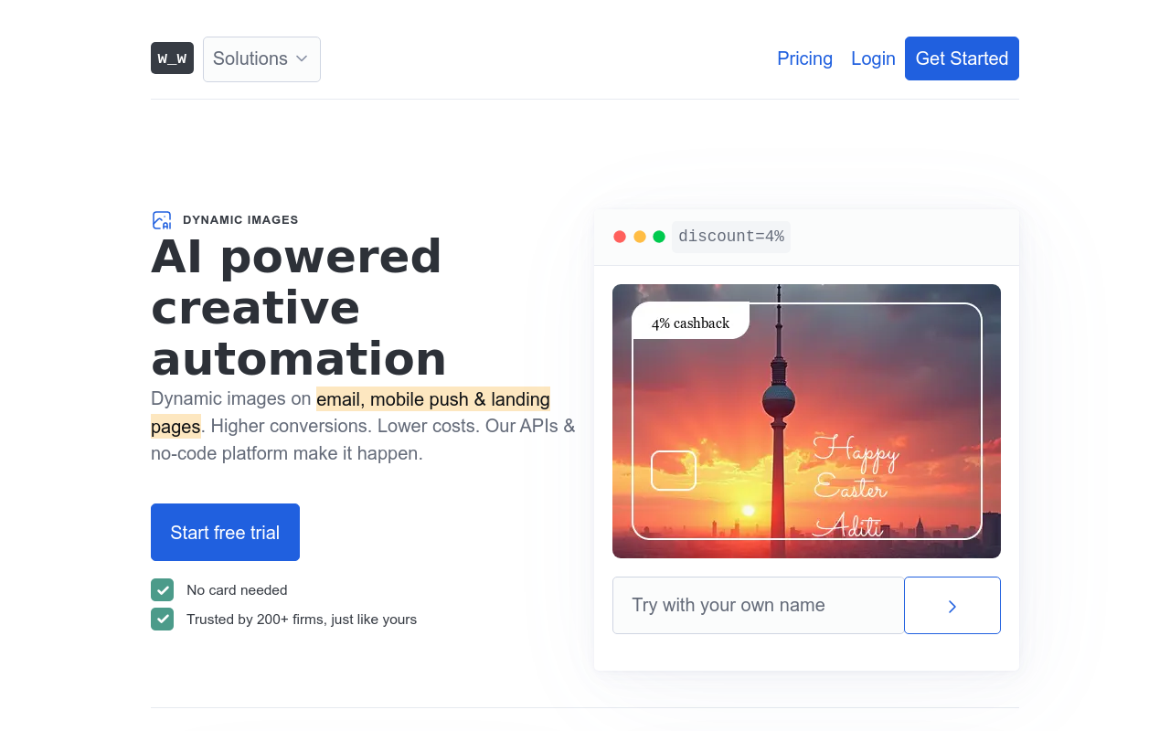 Wafrow. Landing pages on steroids