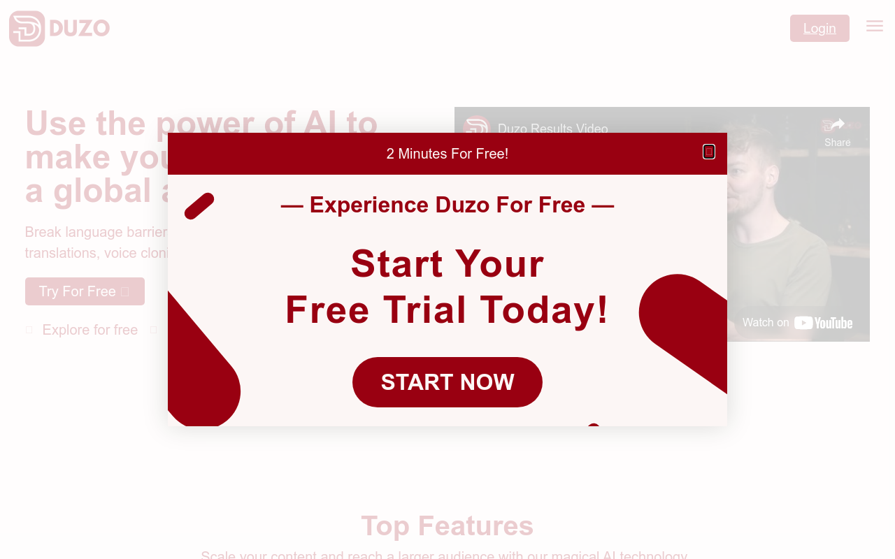 Duzo AI Video Translations