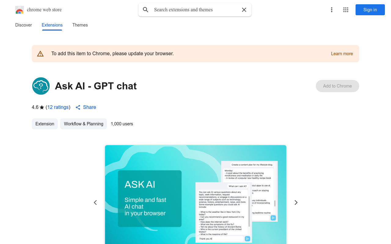 Ask AI - GPT chat