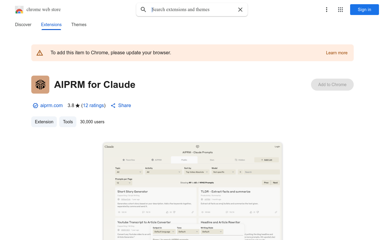 AIPRM for Claude
