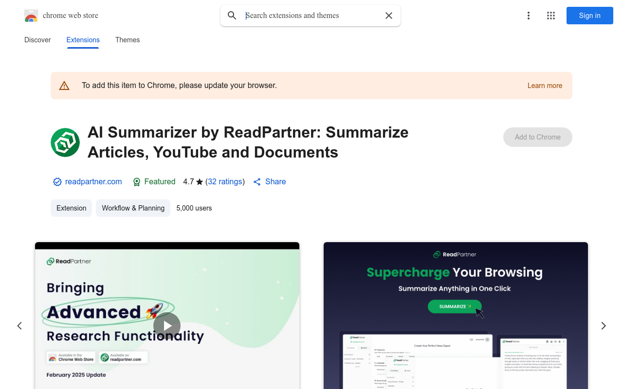 ReadPartner: AI Summaries of Webpages, Videos & Selections in Any Language
