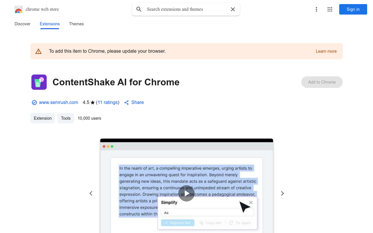 ContentShake AI for Chrome