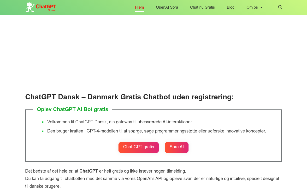 ChatGPT Dansk
