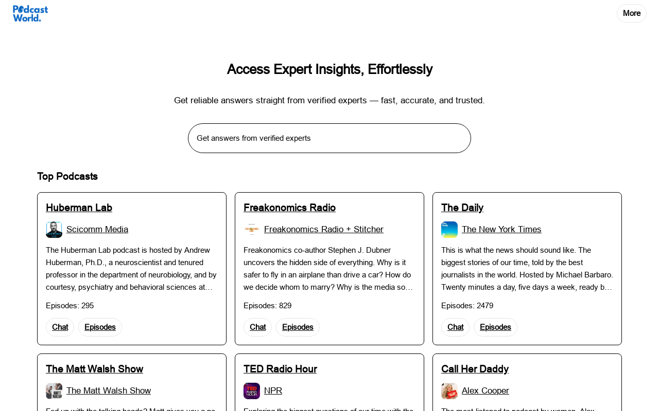 Podcastworld.io- Perplexity for Podcasts