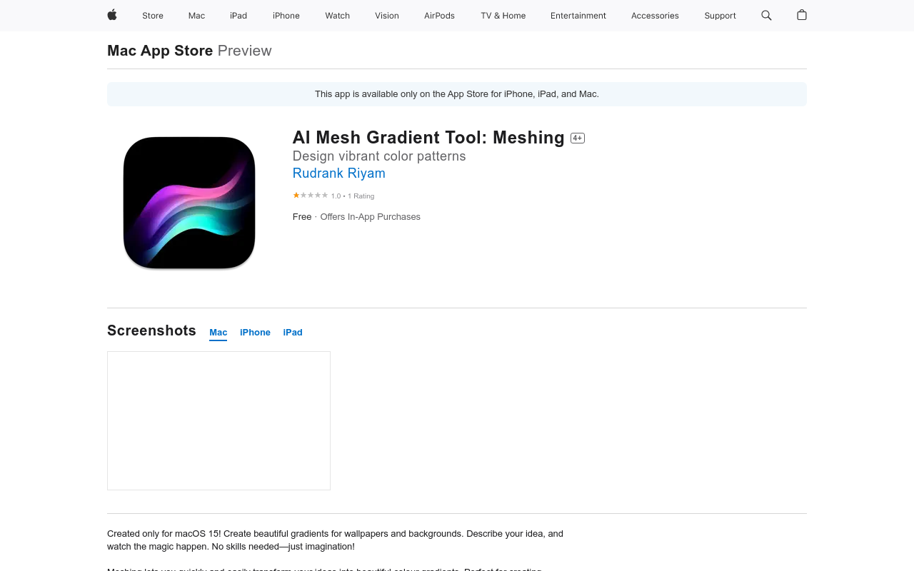 Meshing: AI Mesh Gradient Tool