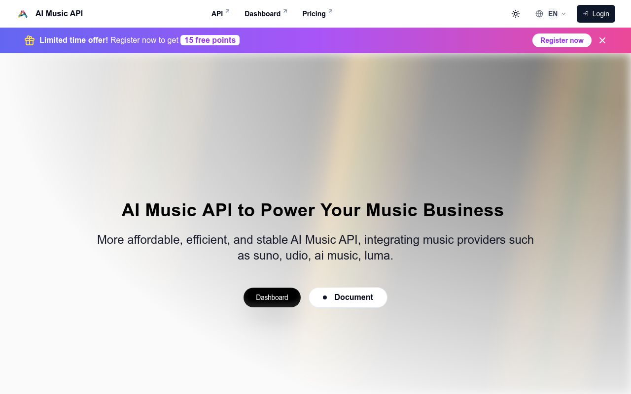 AI Music API, Free Cheap AI Music