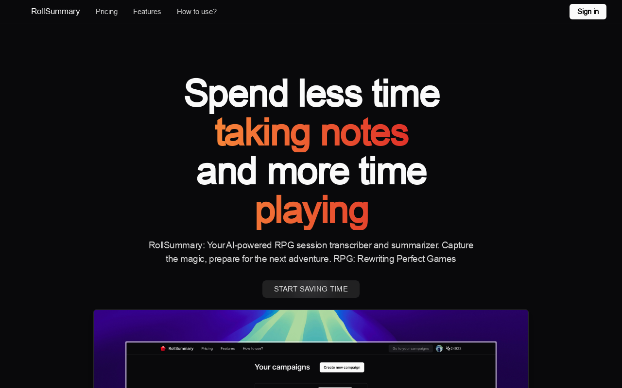 RollSummary