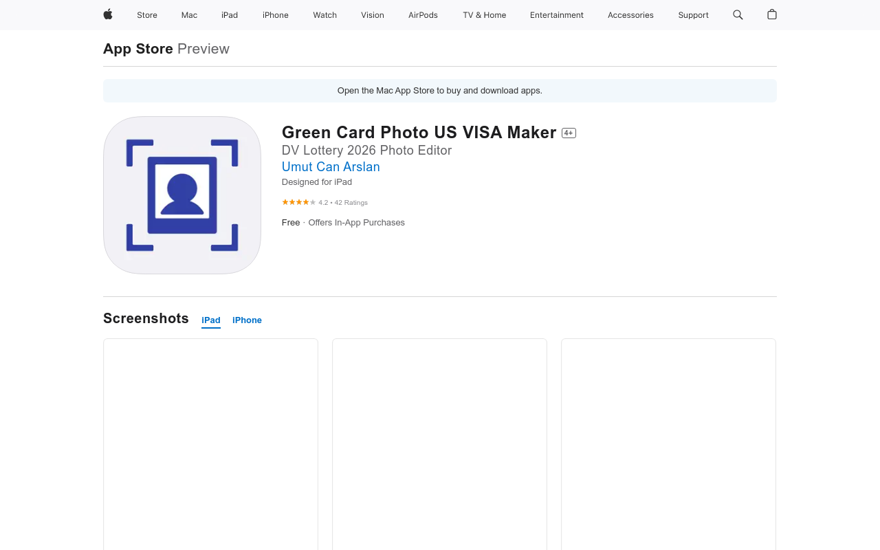Green Card & Visa Photo Maker