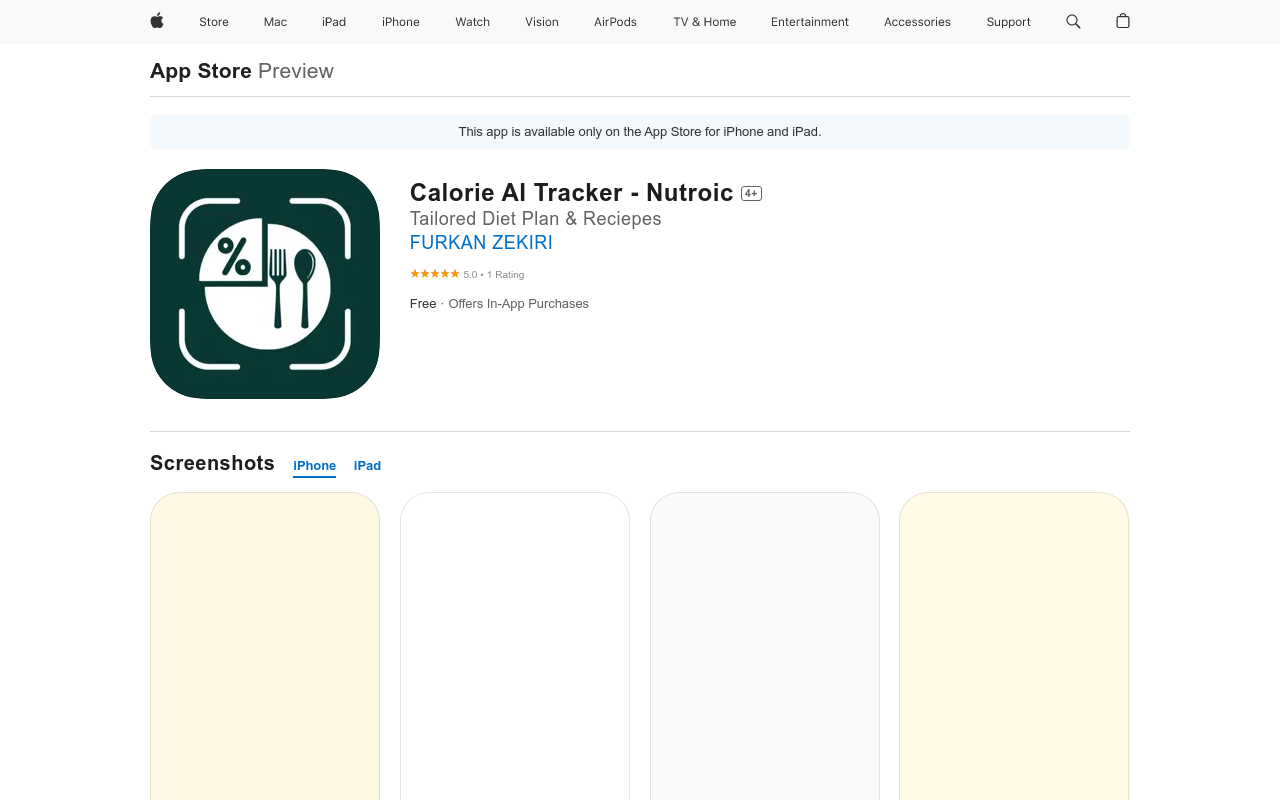 Track Your Nutrition: NUTROIC
