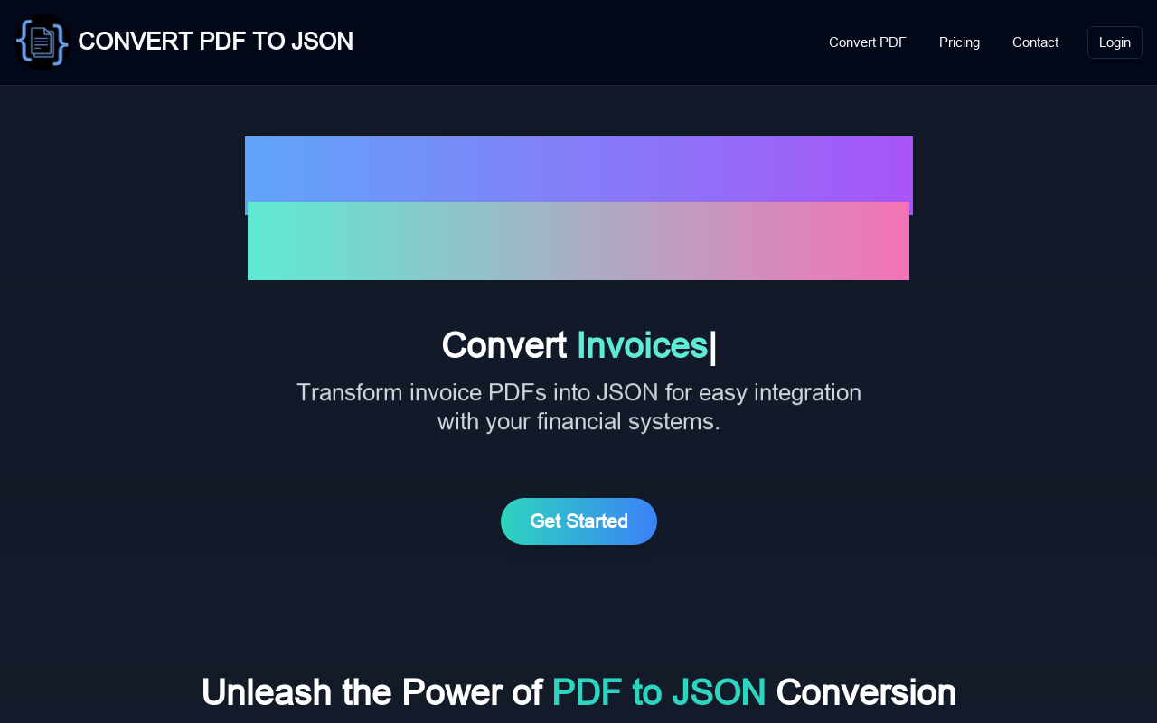 Convert PDF to JSON