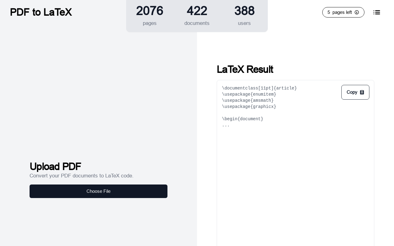 PDF to LaTeX