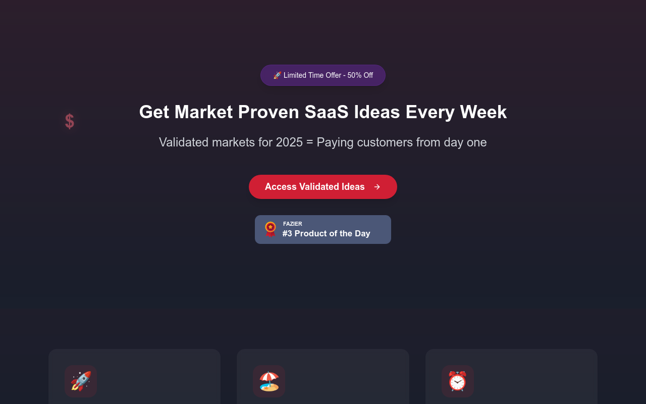 Validated SaaS Ideas