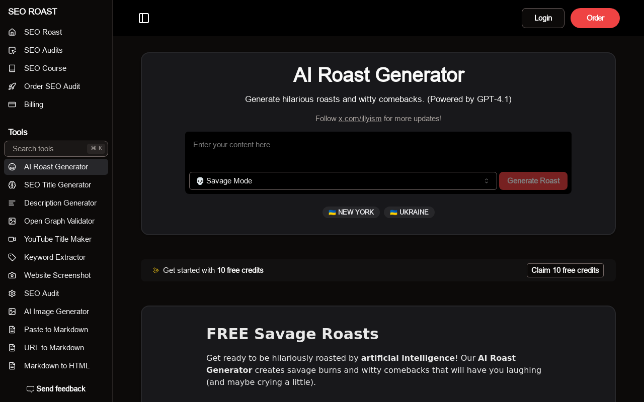 AI Roast Generator
