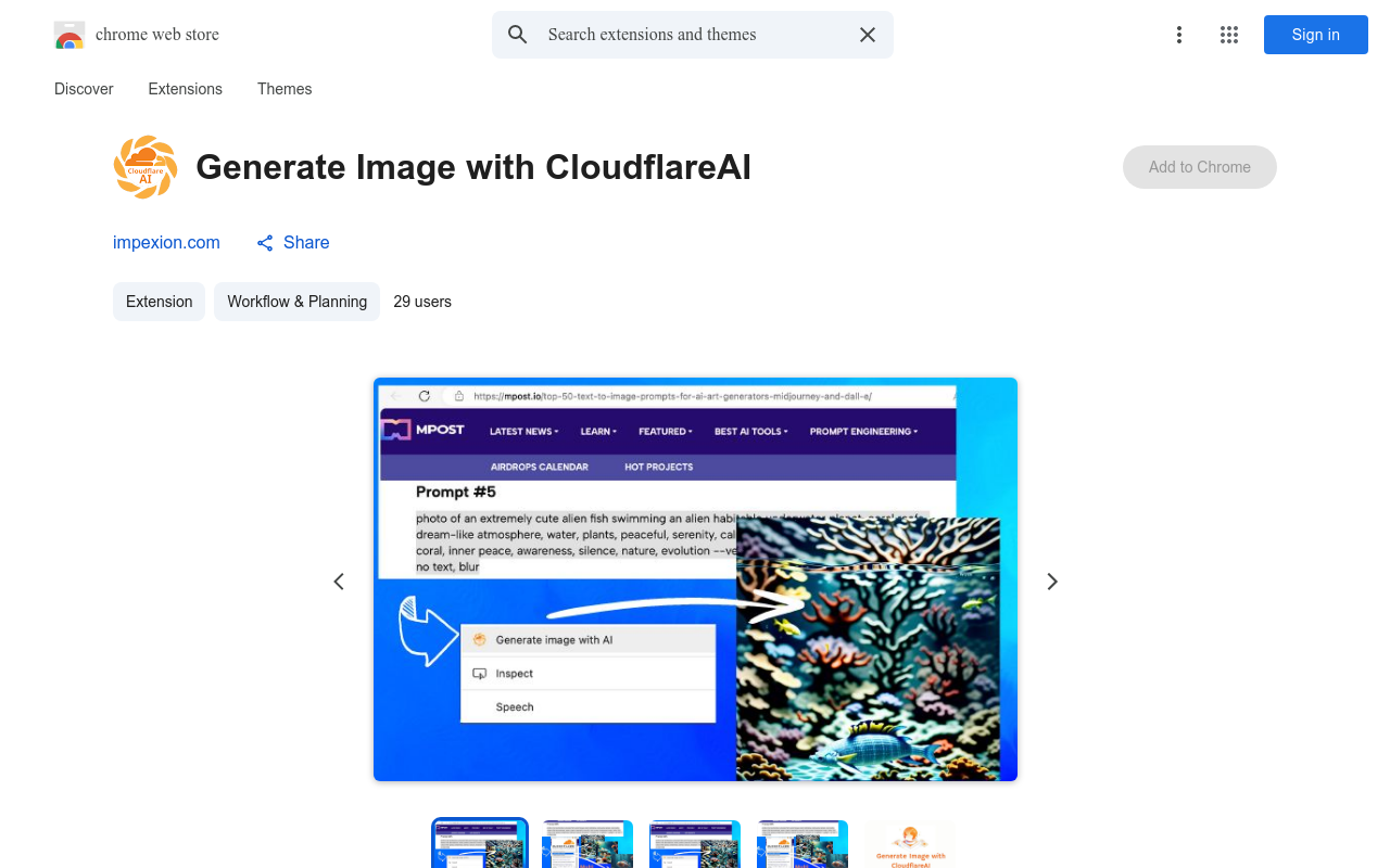 Generate Image with CloudflareAI