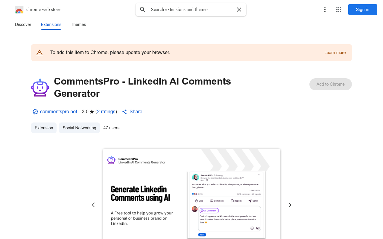 CommentsPro - LinkedIn AI Comments Generator