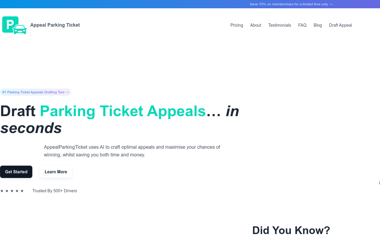 Appeal Parking Ticket