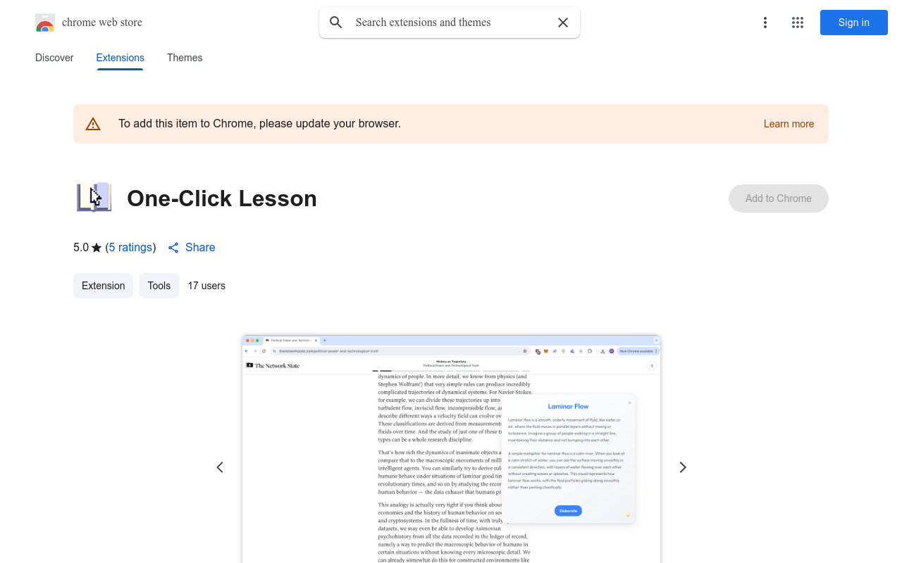 One-Click Lesson
