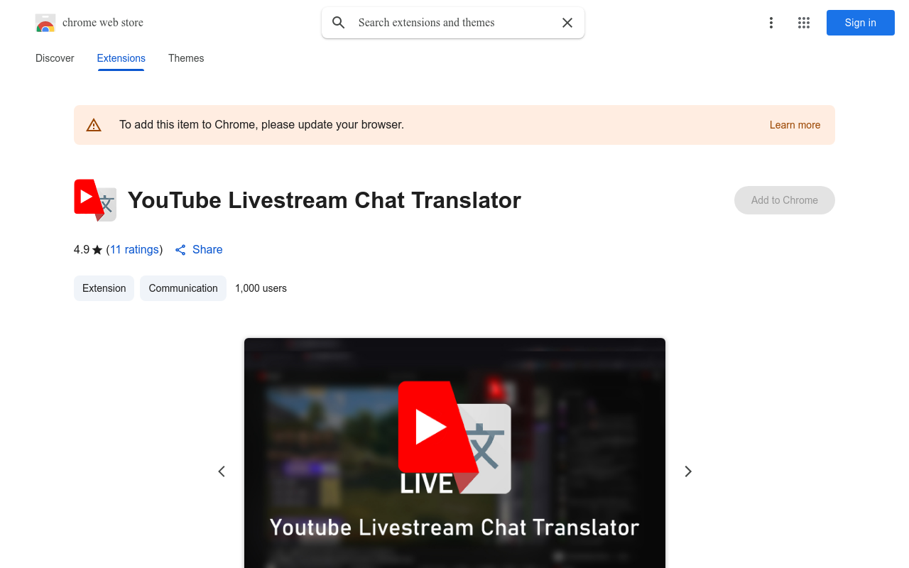 YouTube Livestream Chat Translator