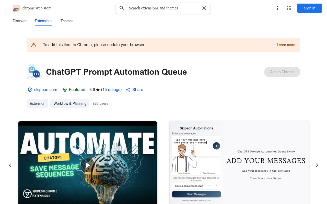 ChatGPT Prompt Automation Queue