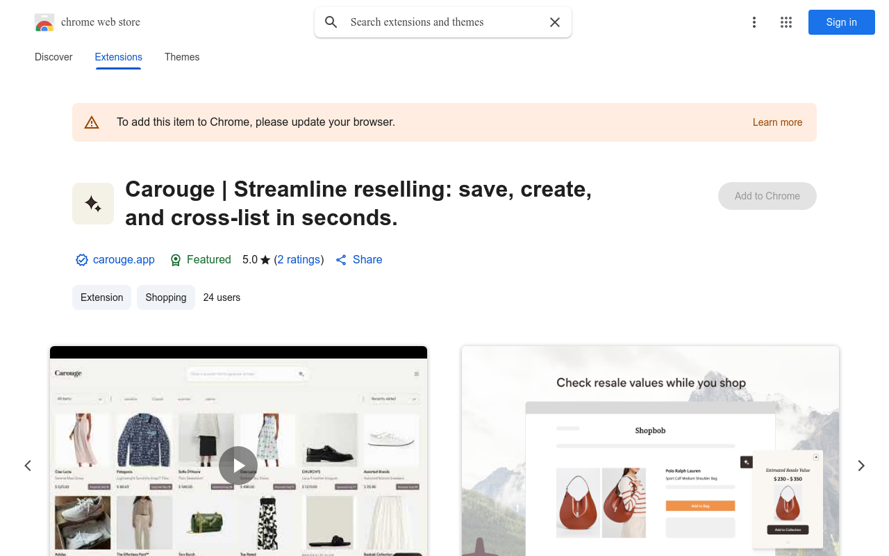 Carouge | Streamline reselling: save, create, and cross-list in seconds.