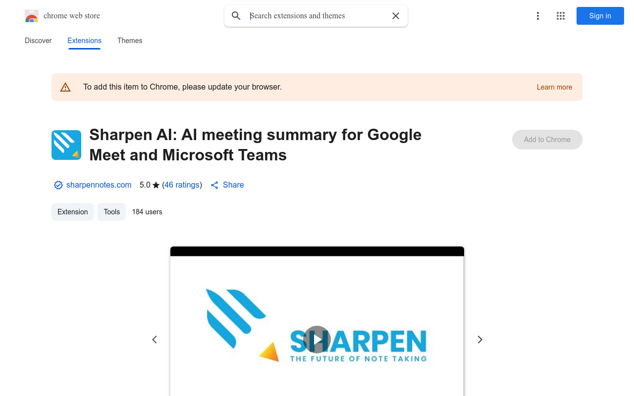 Sharpen AI: Turn Google Meets into notes, emails & actions in seconds.