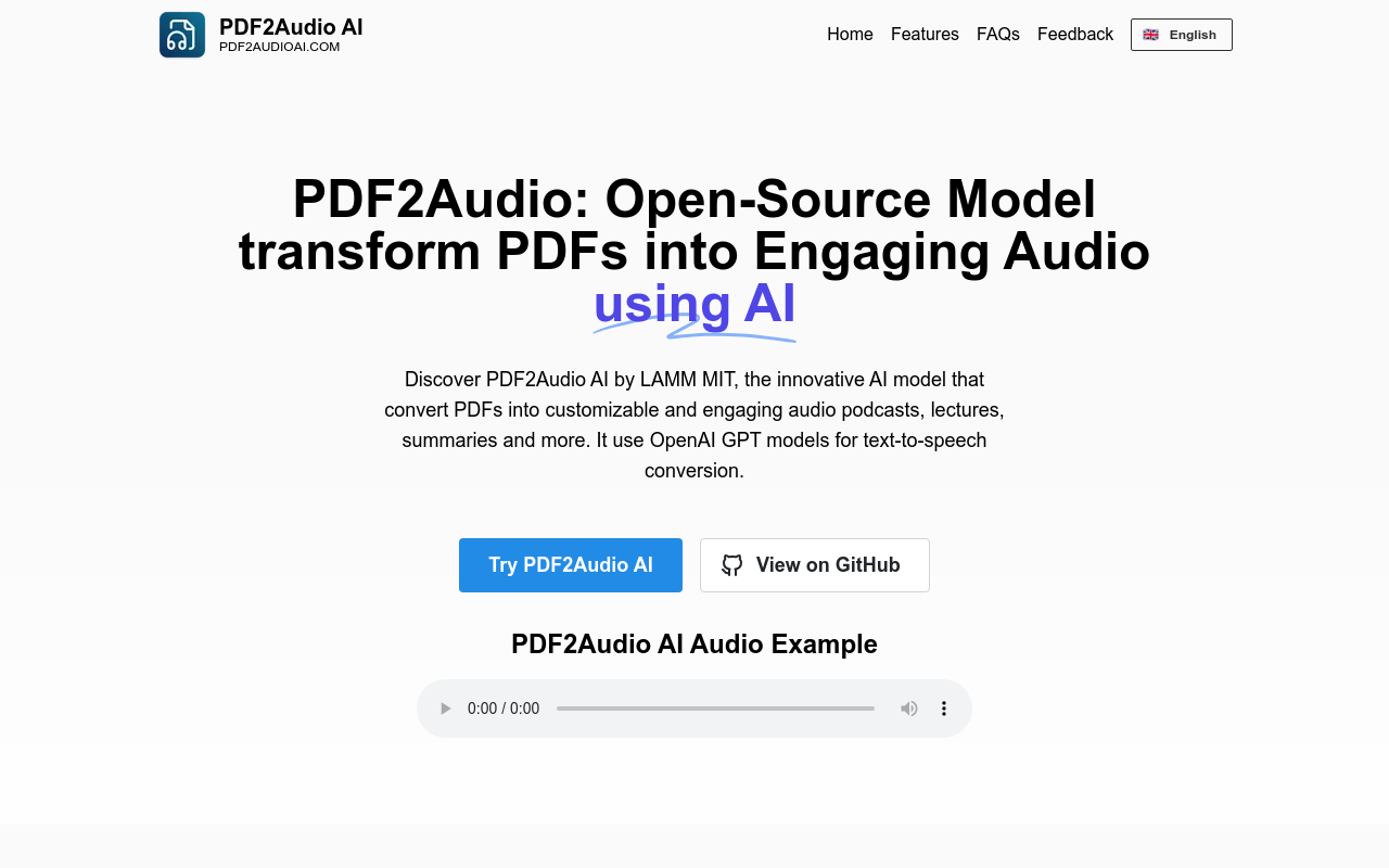 PDF2Audio