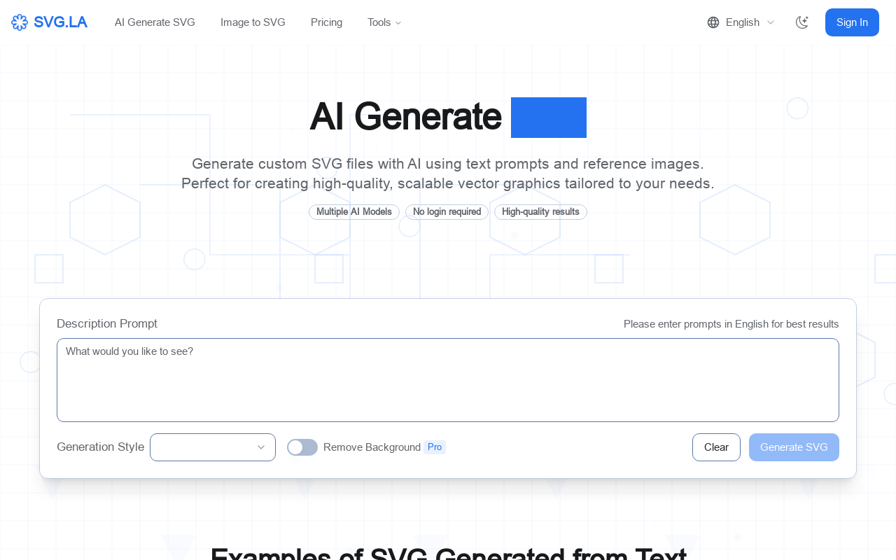 Text to SVG AI Generator