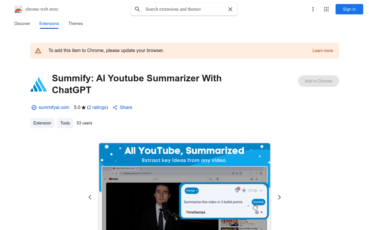 Summify: AI Youtube Summarizer With ChatGPT