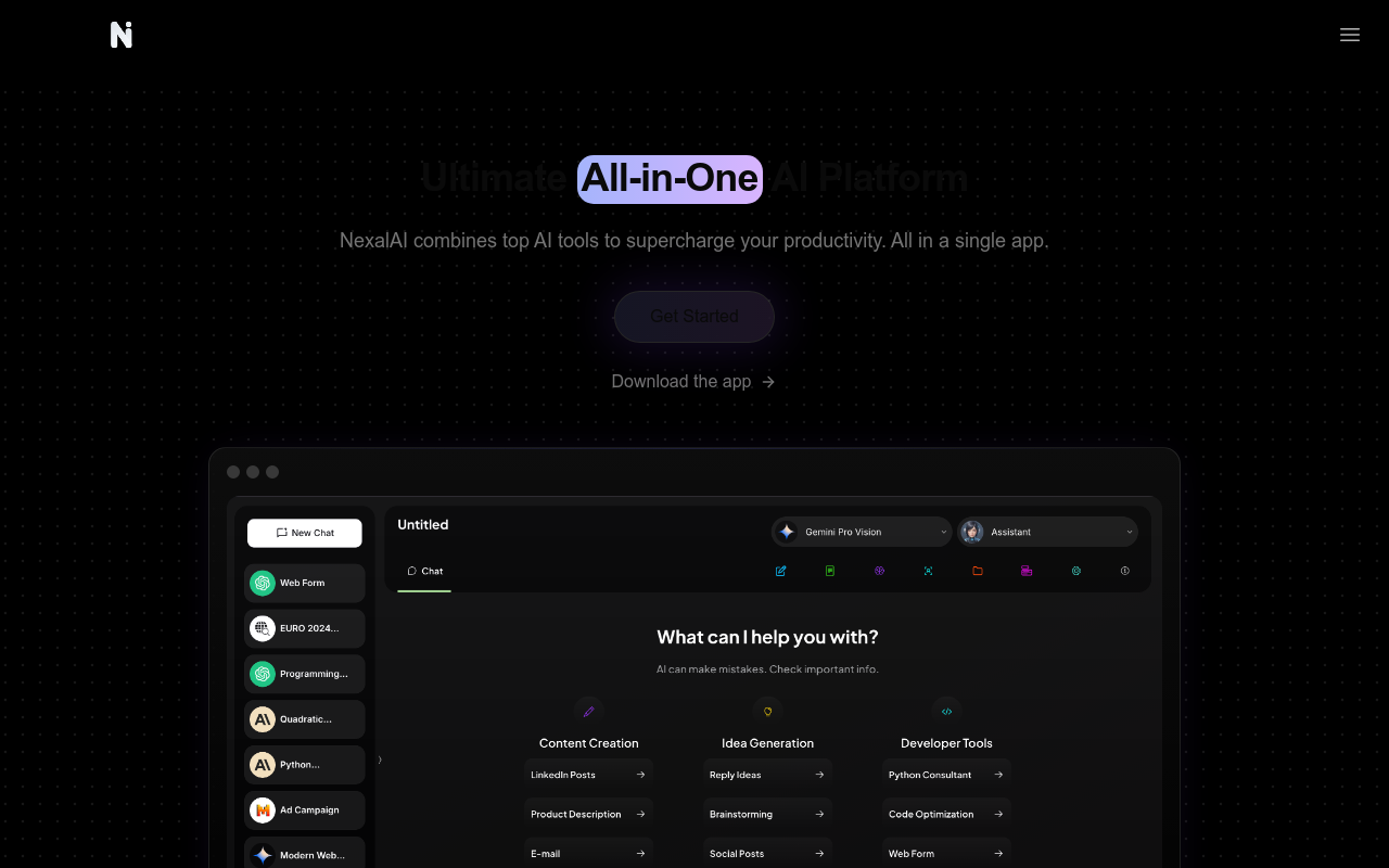 Nexal AI - All In One AI Platform
