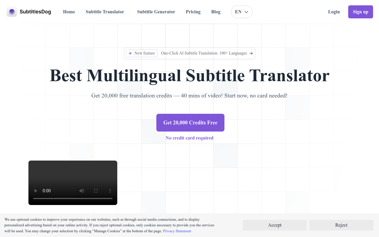 SubtitlesDog - Best AI Subtitle Translator