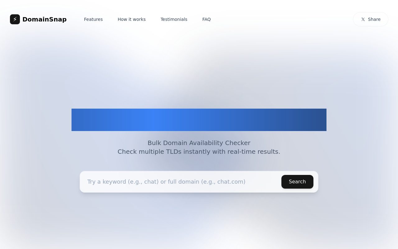 DomainSnap - Perfect Domain Name Finder