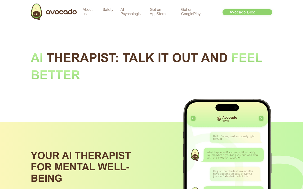 Avocado AI Therapist