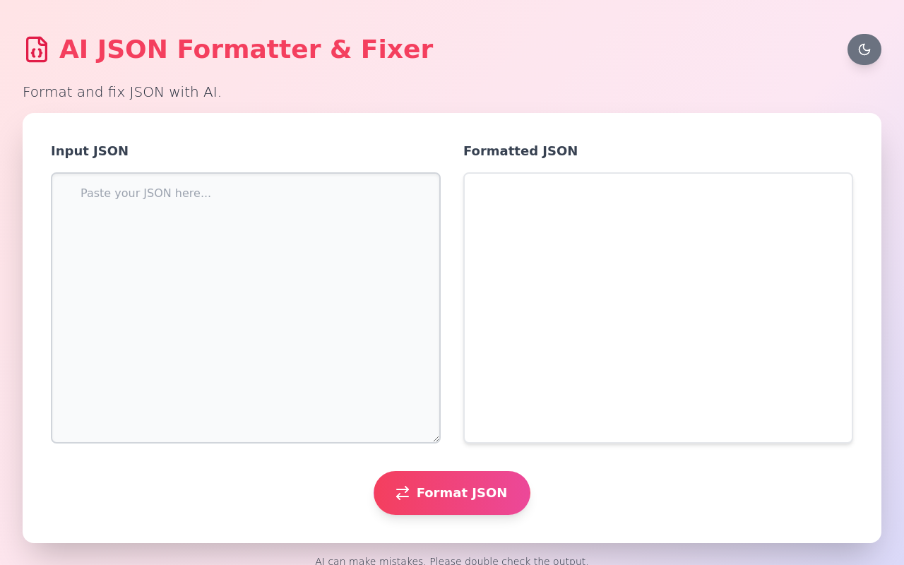 AI JSON Formatter