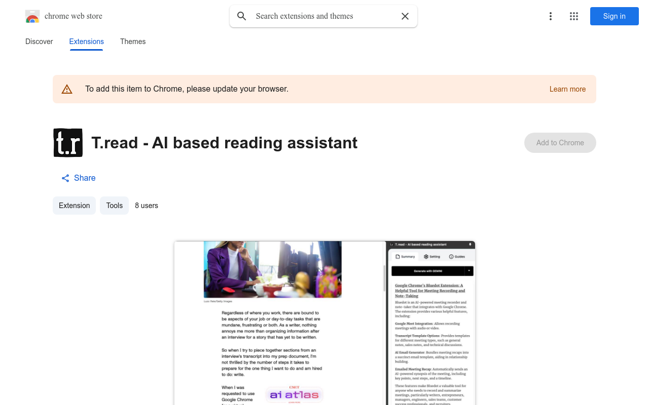 T.read - AI based reading assistant